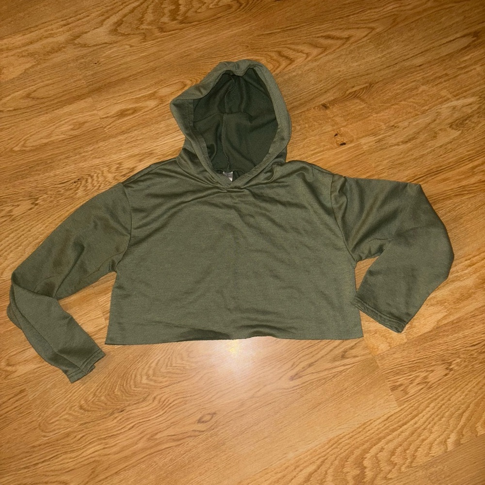 4 for $20 Olive Green Cropped Hoodie